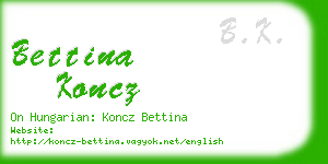 bettina koncz business card